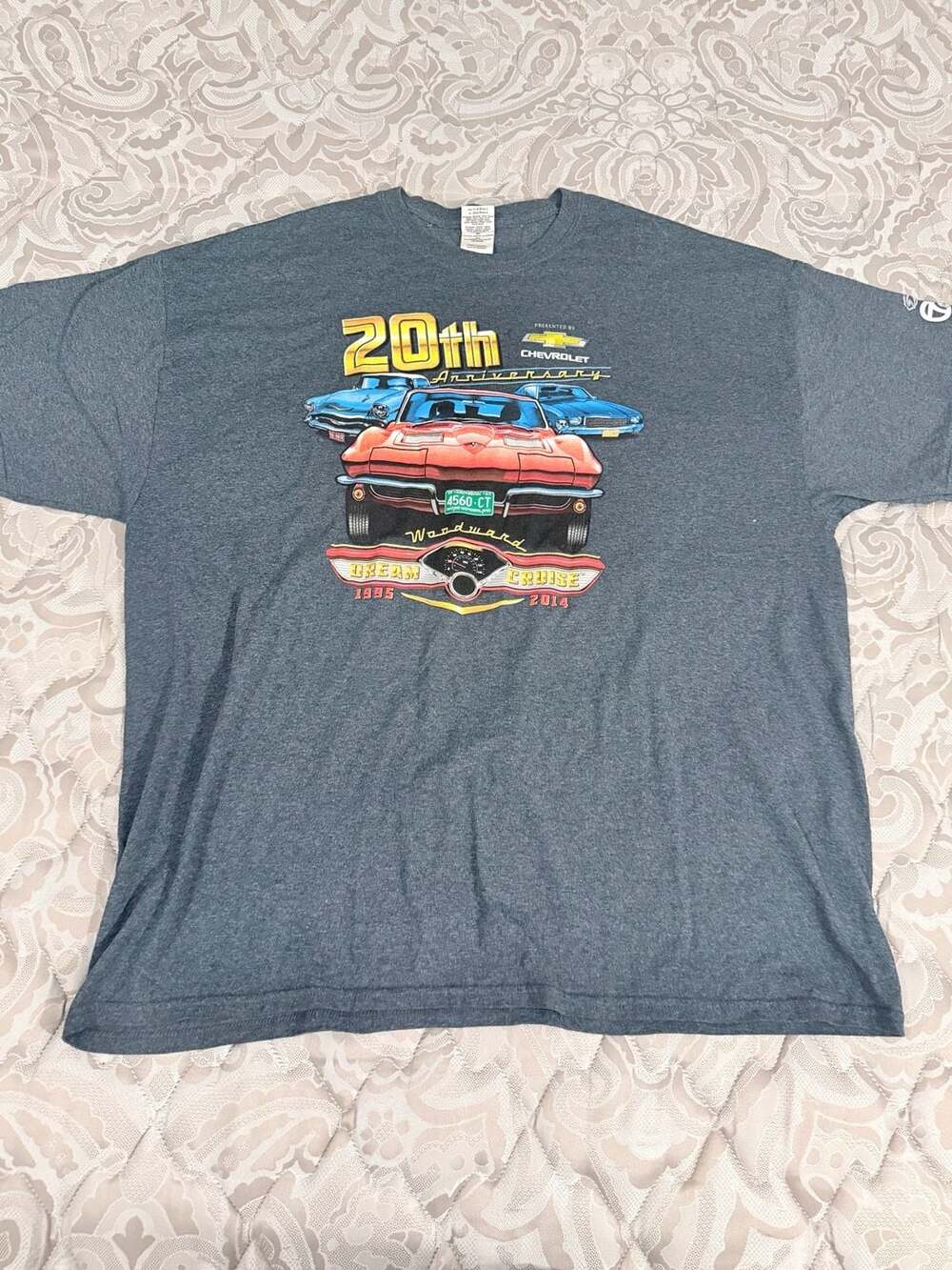 Woodward Dream Cruise 20th Anniversary 1995-2014 Chevrolet Car Graphic Tee 2XL